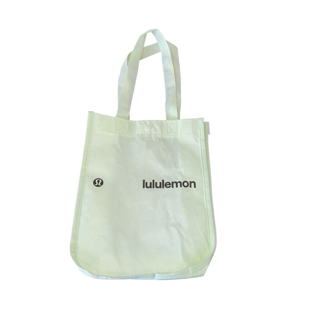 Lululemon Reusable Tote Bag Mint Green Snap Closure Shopping Gym Lunch Bag READ